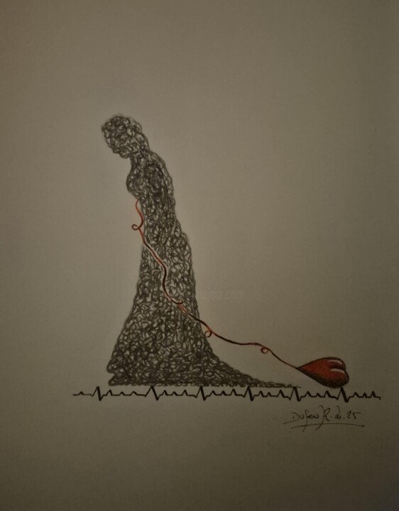 A cœur perdu. Resim, 10,8x8,3 in