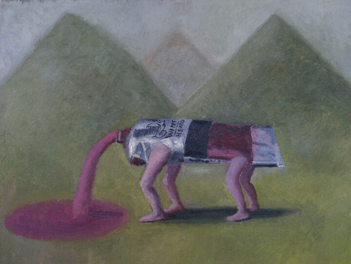 Pintura titulada "The Purple Lagoon" por Miguel Rojas, Obra de arte original, Oleo