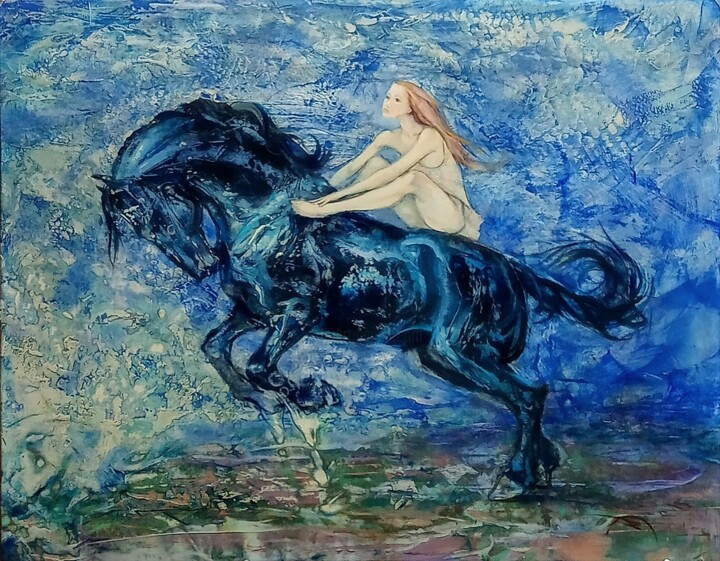 A Sea of Feeling 绘画, 27.6x21.7 in