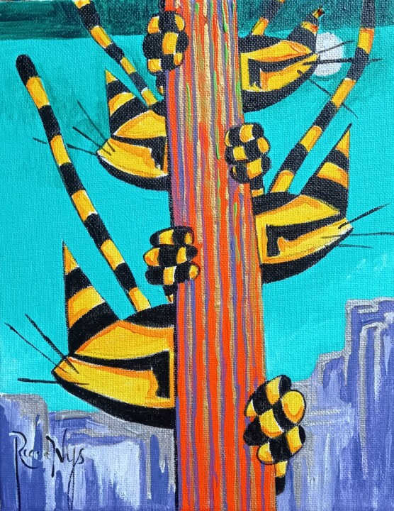 Painting titled "Chalton série" by Jsroosenys, Original Artwork, Acrylic Mounted on Wood Stretcher frame
