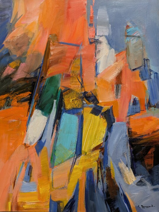 composition 7 émotions Malarstwo, 24x18 in