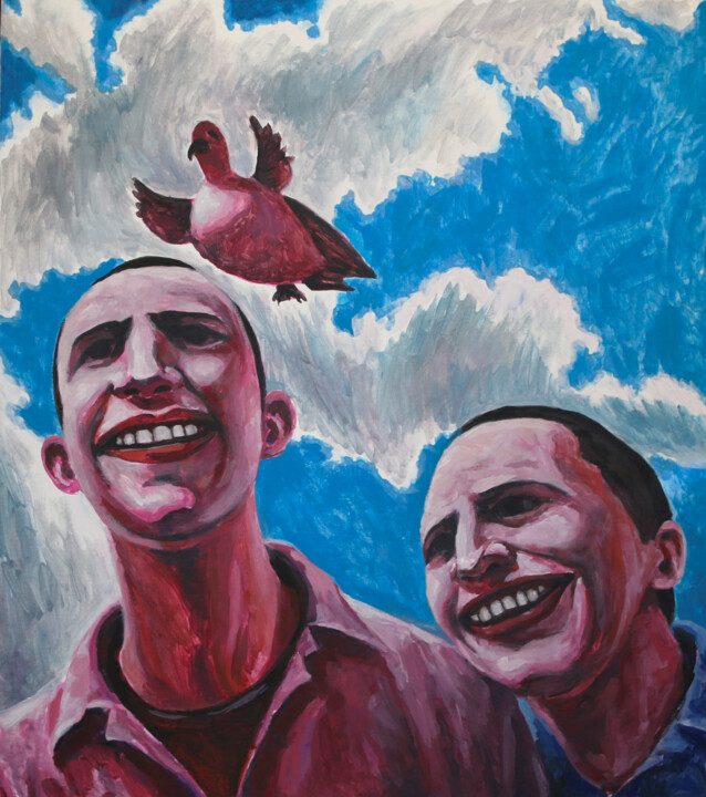 Картина под названием "Улёт (из цикла "Цин…" - Тимур Хомич, Подлинное произведение искусства, Акрил