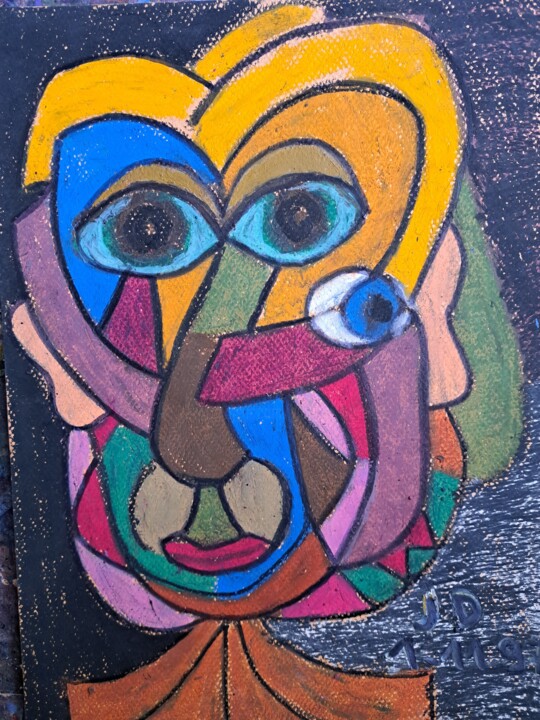 " Le Boudeur Sceptique " Pintura, 12,6x9,5 in