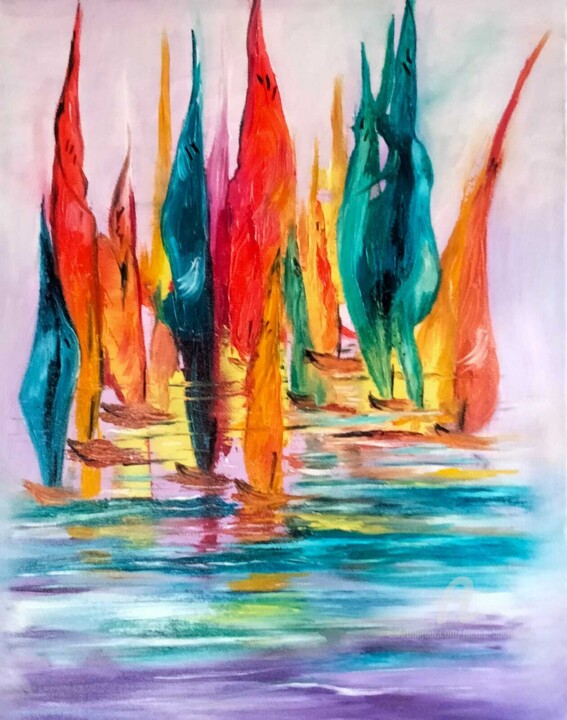 Régates Pittura, 18,1x13,8 in