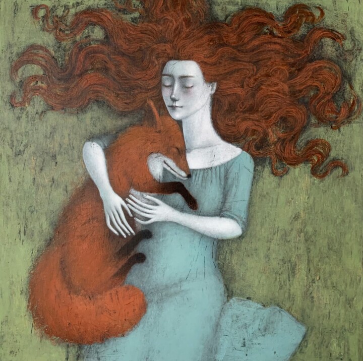 Peinture intitulée "Sisters" par Svetlana Rumak, Œuvre d'art originale, Acrylique Monté sur Châssis en bois