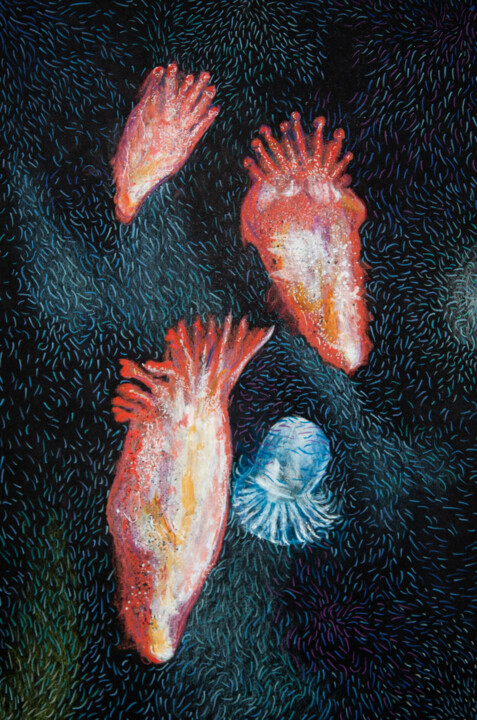 Drawing titled "Série Bioluminescen…" by Louis Lapointe, Original Artwork, Pencil