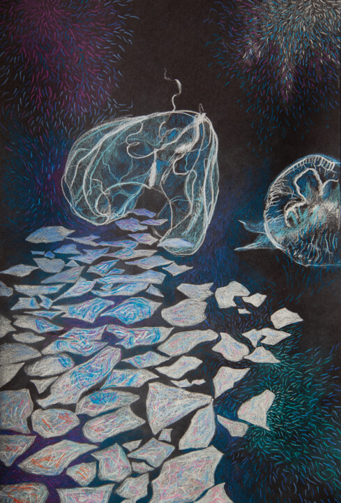 Série Bioluminescence #5 Рисунок, 18x12 in