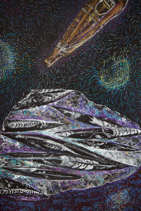 Drawing titled "Série Bioluminescen…" by Louis Lapointe, Original Artwork, Pencil
