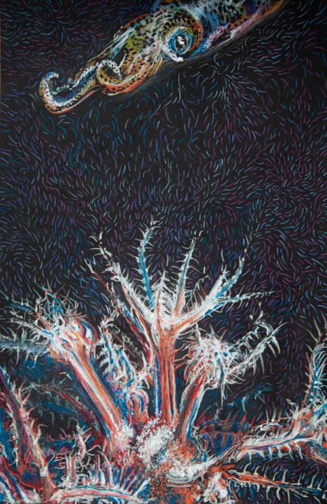 Série Bioluminescence #7 Drawing, 18x12 in