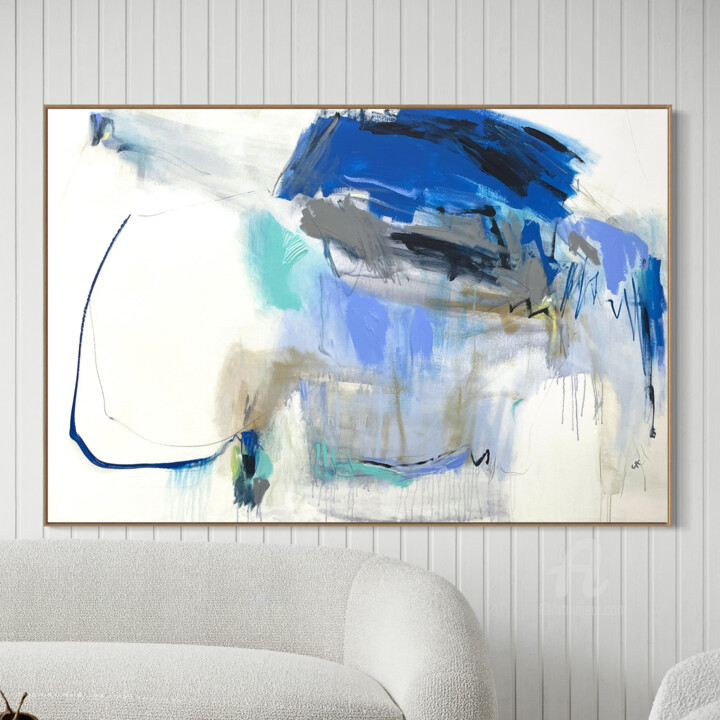 Painting titled "Shadow Fax" by Cheryl Harrison, Original Artwork, Acrylic