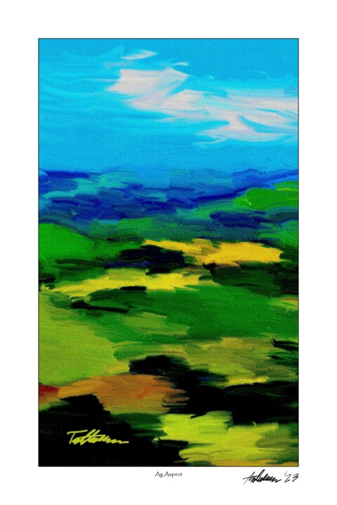 Painting titled ""Ag Aspect" (vert)…" by Tad Anderson, Original Artwork, Digital Print
