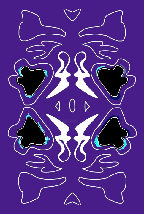Organic Symmetry 1a3b3 数字艺术, 30x20.2 in
