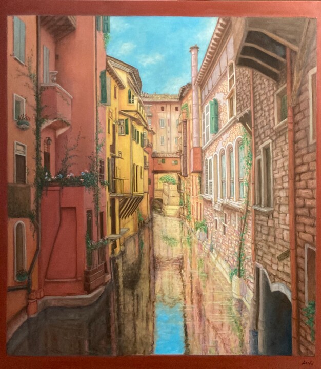 Pintura intitulada "Finestrella" por Laura Vincelli, Obras de arte originais, Óleo Montado em Armação em madeira