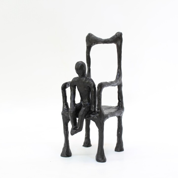 Skulptur mit dem Titel "Chaise  (n° 365)" von Didier Fournier, Original-Kunstwerk, Bronze