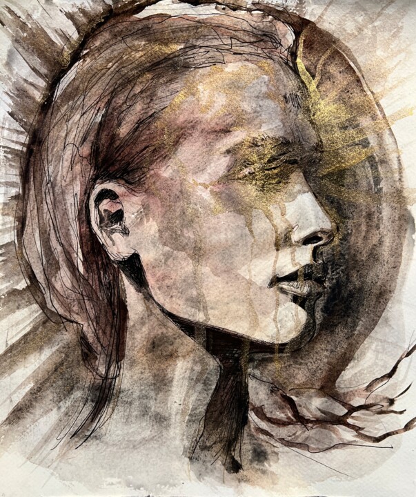 Озарение 绘画, 13.8x11.8 in