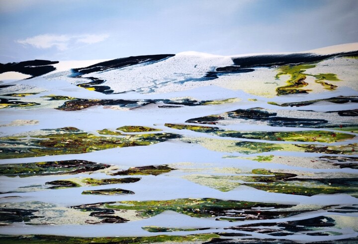 Peinture intitulée "Under an icy blue s…" par Felix Günther, Œuvre d'art originale, Acrylique