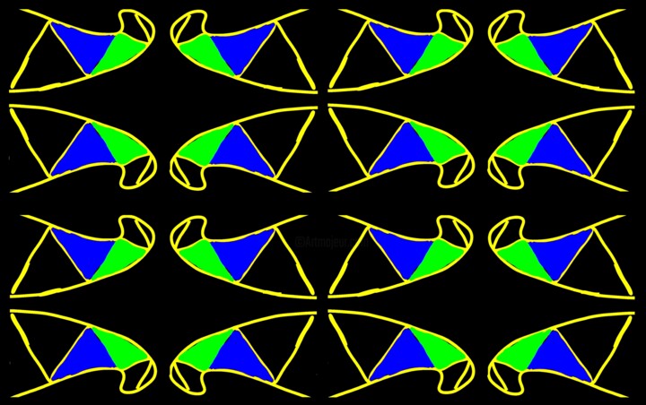 Organic Symmetry 1b4e 数字艺术, 15.1x24 in