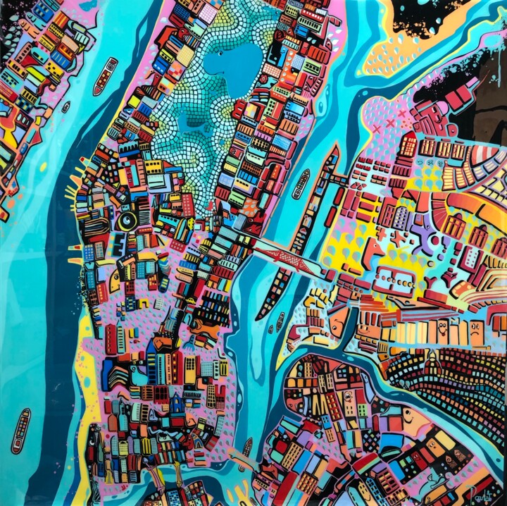 NEW YORK Tablo, 39,4x39,4 in