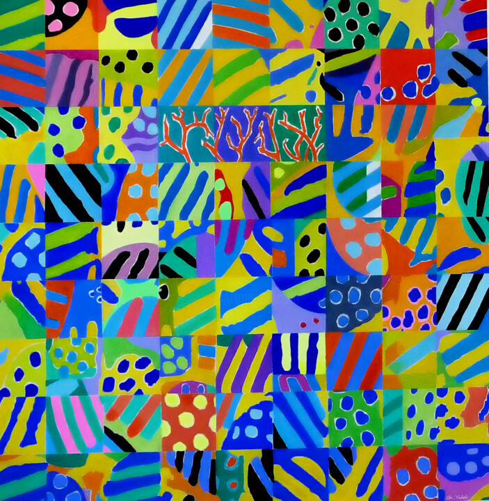 Piscis 绘画, 39.4x39.4 in
