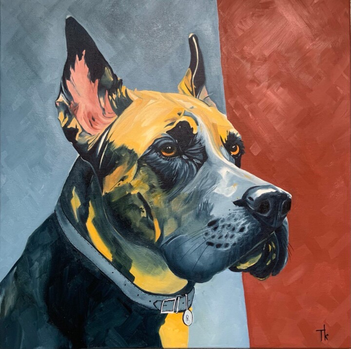 Dog 绘画, 19.7x19.7 in