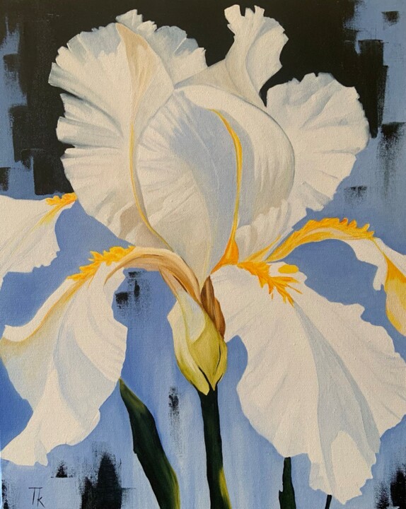 绘画 标题为“White dance of souls” 由Olga Tkachova, 原创艺术品, 油 安装在木质担架架上