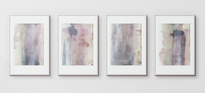 Painting titled ""In a semitone"" by Viktoria Daneva, Original Artwork, Pigments