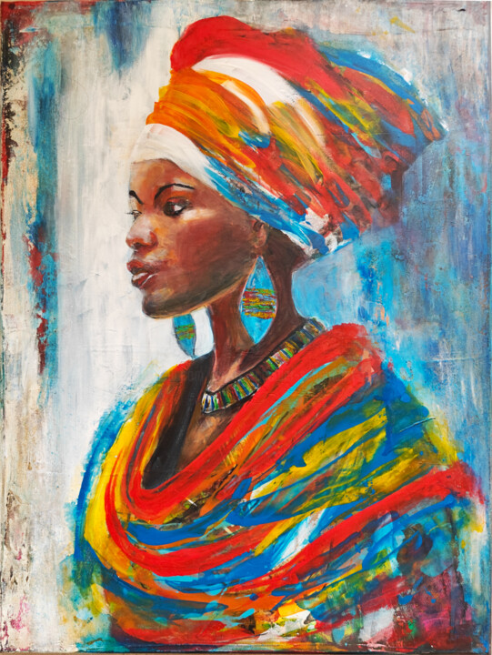 Eleganz in Stoff und Farbe 绘画, 31.5x23.6 in