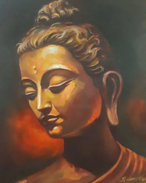 Golden Serenity 绘画, 20x16 in