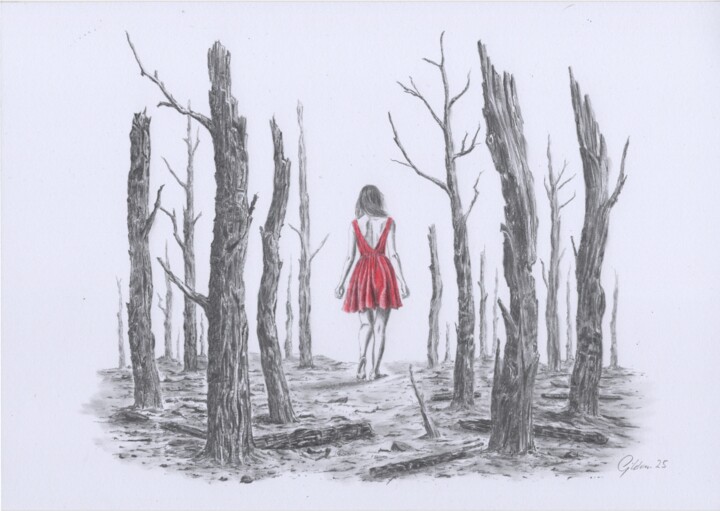 burnt forest 图画, 8.3x11.7 in