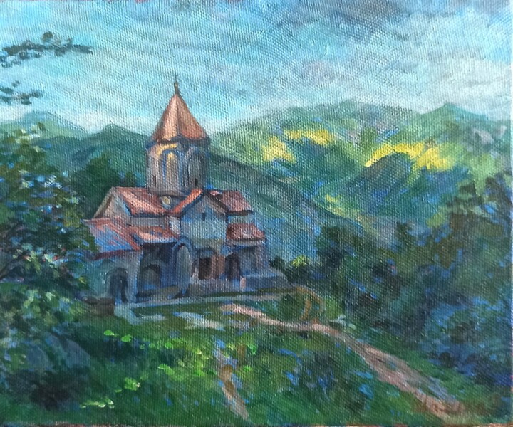 Vaghanavank Monastery Painting, 9.8x11.8 in