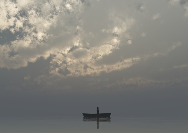 Digital Arts titled "Adrift" by Russell Newell, Original Artwork, 3D Modeling