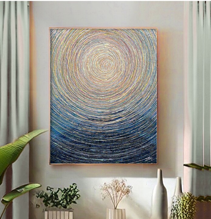 Pintura titulada "Lightkeeper" por Nadiia Antoniuk, Obra de arte original, Acrílico Montado en Bastidor de camilla de madera