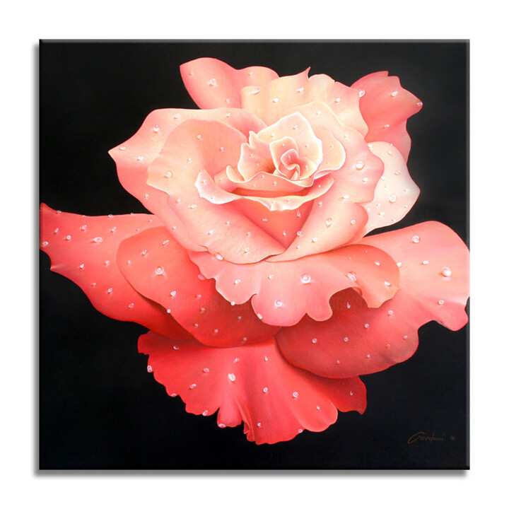 绘画 标题为“Le Rose - Original…” 由Gardani, 原创艺术品, 油 安装在木质担架架上