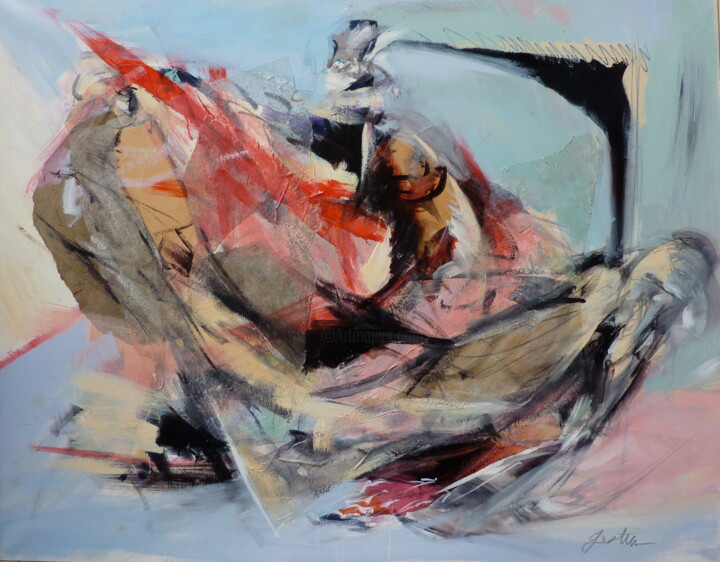 L'embarcation 绘画, 51.2x63.8 in