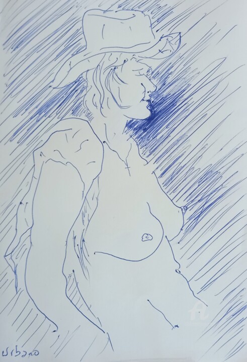 Nu au stylo 图画, 8.3x5.5 in