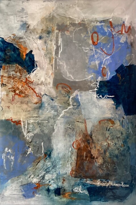 Bleu 绘画, 59.1x39.4 in