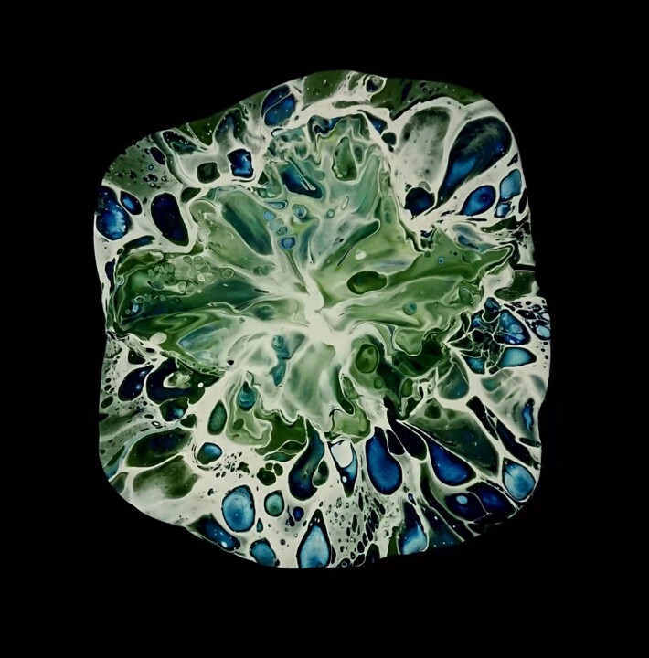 Painting titled "12" by Xia Xia, Original Artwork, Acrylic Mounted on Wood Stretcher frame