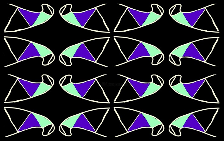 Organic Symmetry 1b4e4 Arte digitale, 25,3x40 in