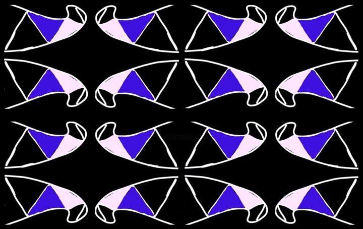 Organic Symmetry 1b4e6 Arte digitale, 45,4x72 in