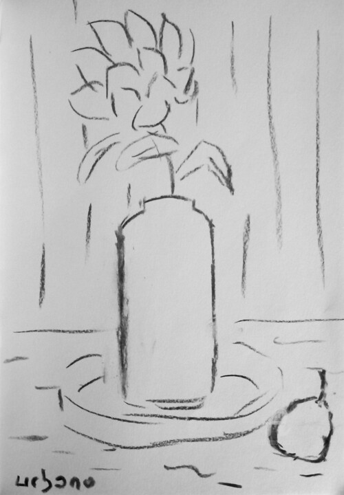 Nature morte le soir Disegno, 8,3x5,5 in