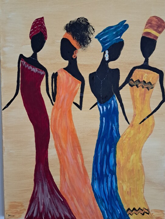 Γυναικεία φιλία 绘画, 27.6x19.7 in