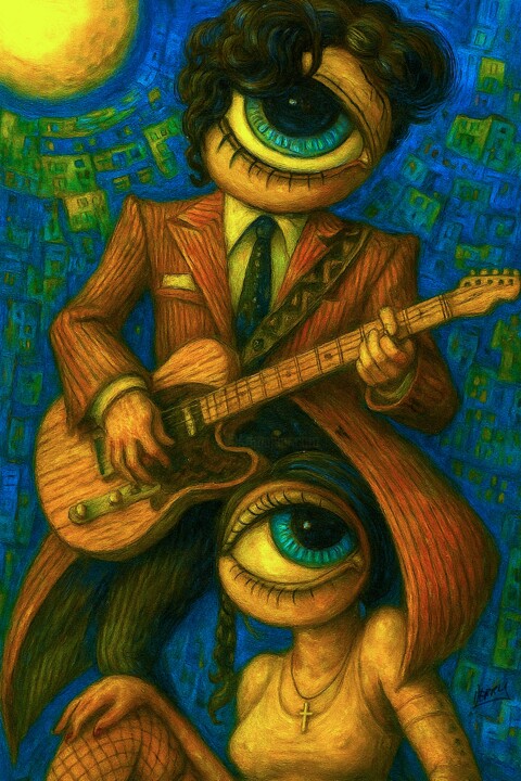 Eye Lover 绘画, 21.3x14.2 in