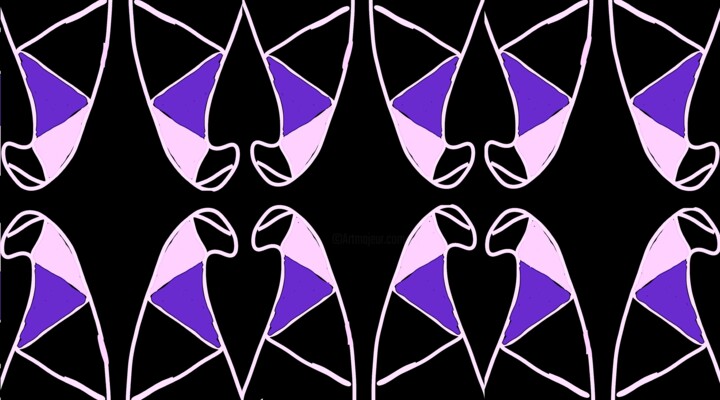 Organic Symmetry 1b4h Digitale Kunst, 16,7x30 in