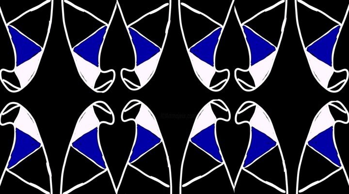 Organic Symmetry 1b4j 数字艺术, 22.2x40 in