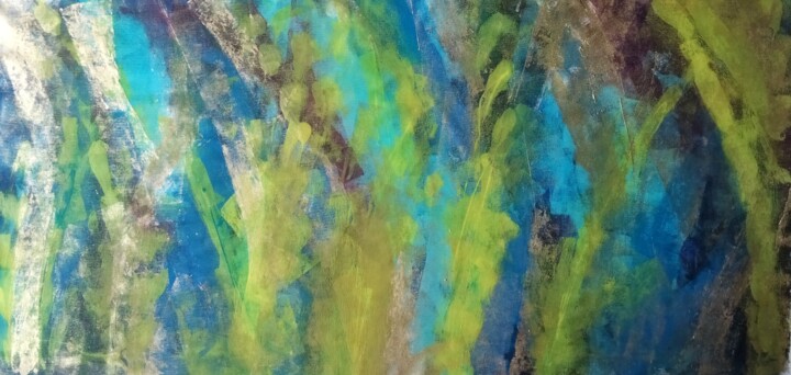 Sous la mer 绘画, 28.4x61.8 in