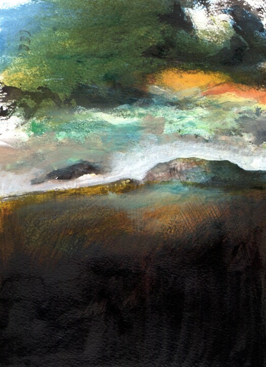 绘画 标题为“Paysage 2025” 由Dominique Leblanc, 原创艺术品, 丙烯