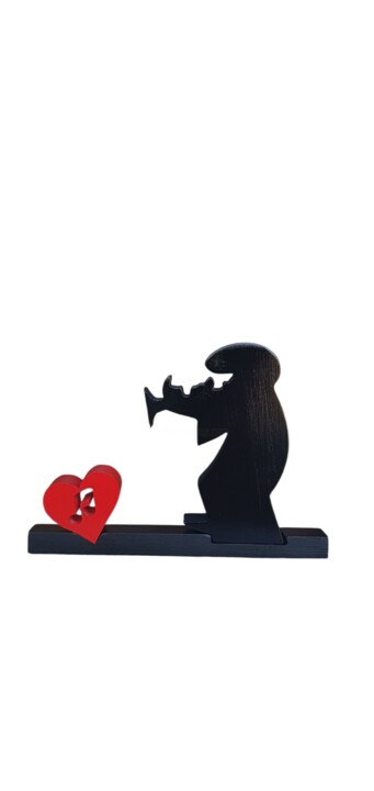 Linea trompette coeur 雕塑, 6.3x4.3 in