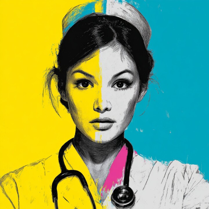 Painting titled "DOCTOR" by Claudia Sauter (Poptonicart), Original Artwork, Acrylic