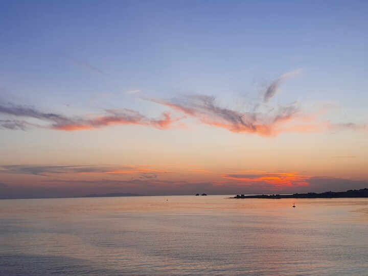 Coucher de soleil à Paros Фотография