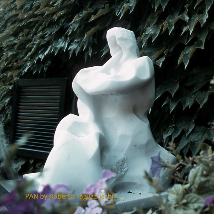 Γλυπτική με τίτλο "PAN-statuary marble" από Roberto Tagliazucchi, Αυθεντικά έργα τέχνης, Πέτρα